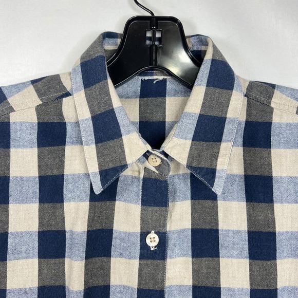 RARE Vintage 2-in-1 Blue Gingham Embroidered Shirt & Vest Women M Tulips Twofer - Picture 3 of 15